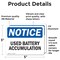 Signmission Used Battery Accumulation, 5 in W x Rectangle, Vinyl Decal OS-2PACK-NS-D-35-L-18824 - alternate 5